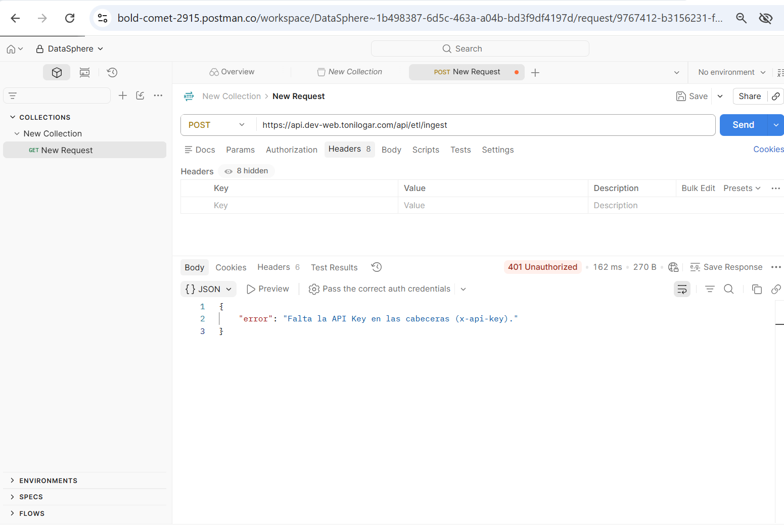 Acceso Denegado API Key