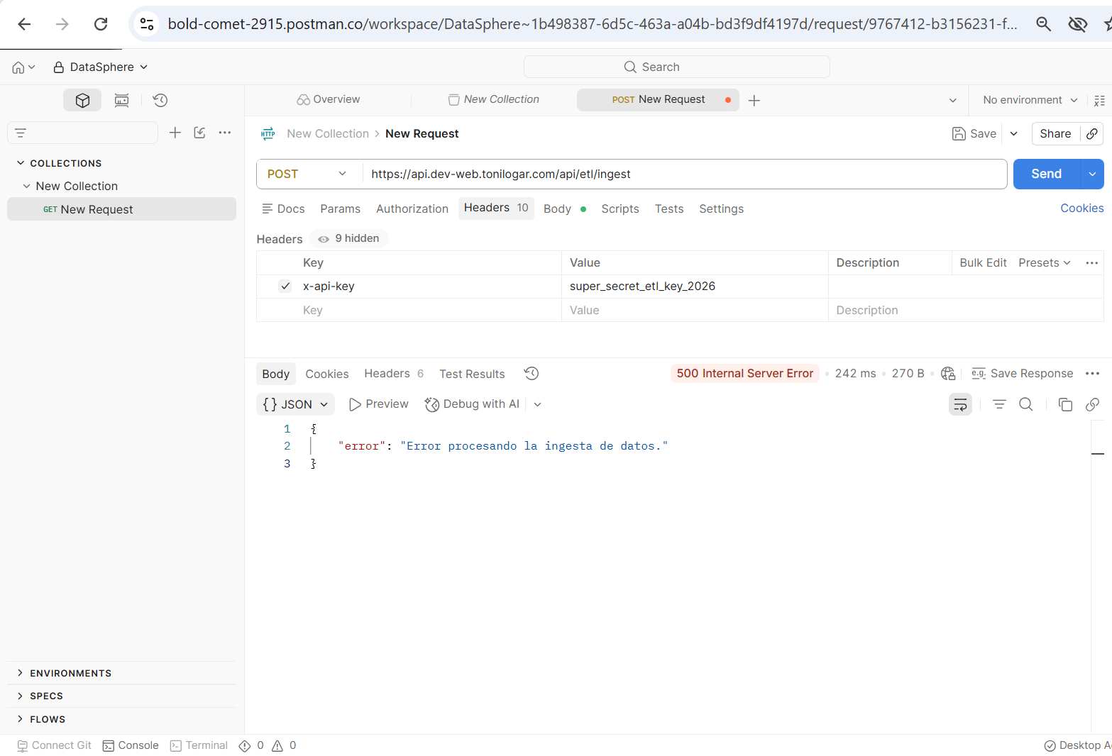 Ingesta Correcta API Key